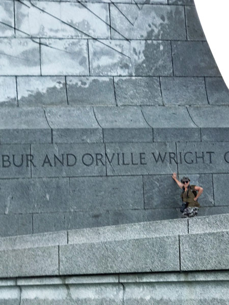 Karen Duquette at the Wright Brothers National Memorial